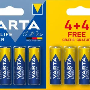 Varta Longlife Power AA batterijen 8 stuks